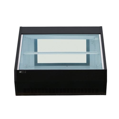 EFI Sales Ltd. Canada Display Refrigeration Each EFI CDS-1200B 48″ Straight Glass 2 Door Floor Refrigerated Display Case – Black Exterior | Denson CFE