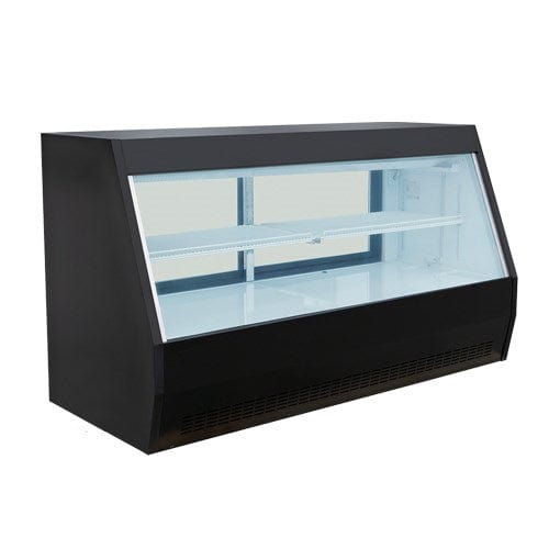 EFI Sales Ltd. Canada Display Refrigeration Each EFI CDS-2000B 78″ Curved Glass 2 Door Floor Refrigerated Display Case – Black Exterior | Denson CFE