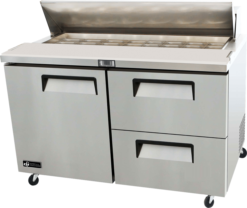 EFI Sales Ltd. Canada Equipment Each EFI CSDW2-60VC 60? Sandwich Prep Refrigerator With 1 Door & 2 Drawers