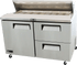EFI Sales Ltd. Canada Equipment Each EFI CSDW2-60VC 60? Sandwich Prep Refrigerator With 1 Door & 2 Drawers