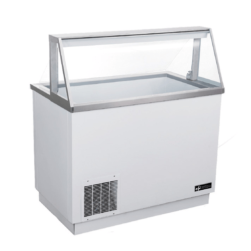 EFI Sales Ltd. Canada Ice Cream Equipment Each EFI FICDC-47 Angle Top Ice Cream Dipping Cabinet - 47 in, White Steel Exterior | Denson CFE