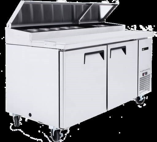 EFI Sales Ltd. Canada Reach-In Refrigerators and Freezers Each EFI CPDR2-67VC 67" 2 Door Pizza Prep Refrigerator | Denson CFE