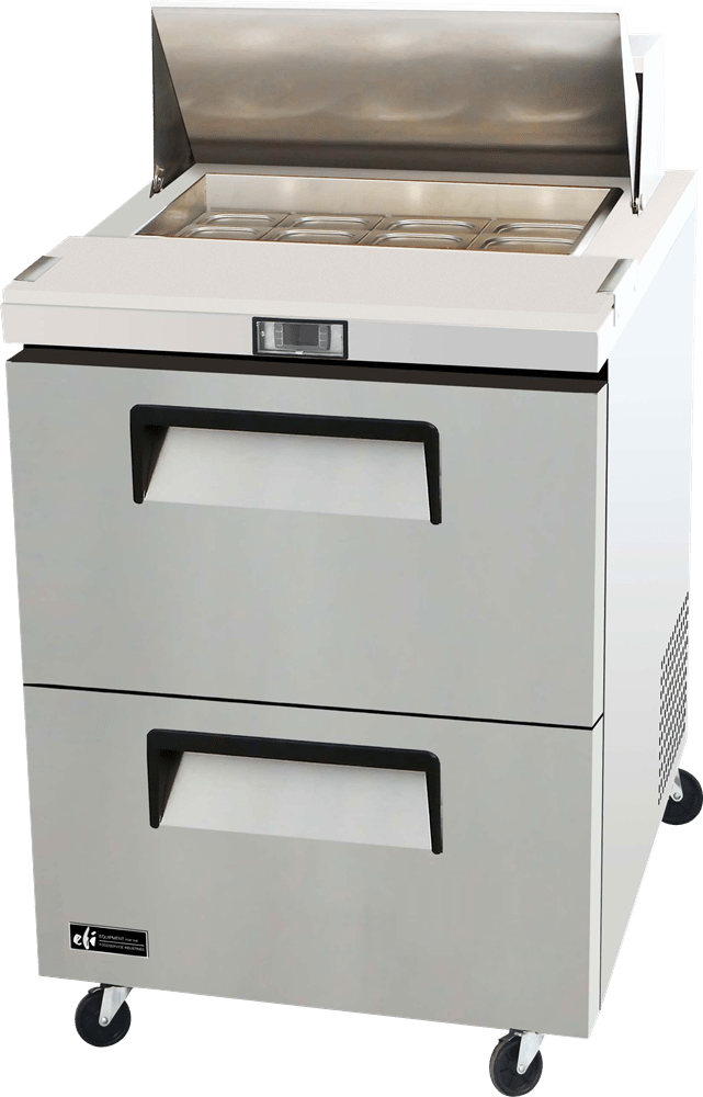 EFI Sales Ltd. Canada Refrigerated Prep Tables Each EFI Sales Ltd. Canada CSDW2-27VC 27? Sandwich Prep Refrigerator With 2 Drawers