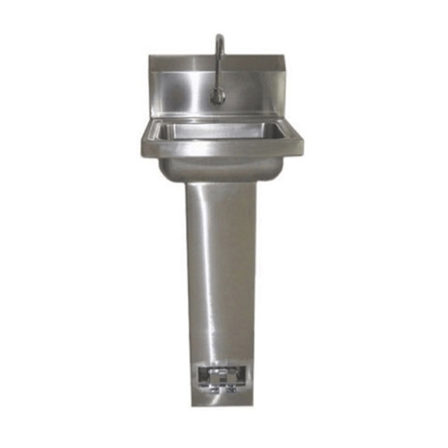 EFI Sales Ltd. Canada Stainless Steel Sink Each EFI SIH817-P 17″ x 15″ Wall Mounted Hand Sink With Faucet & Pedestal Base | Denson CFE