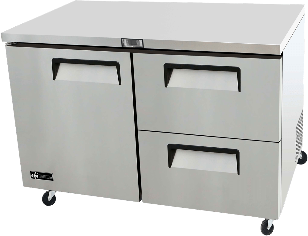 EFI Sales Ltd. Canada Undercounter Refrigeration Each EFI Sales Ltd. Canada CUDW2-48VC 48? Undercounter Refrigerator With 1 Door & 2 Drawers