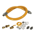 Encore Commercial Cooker Parts & Accessories Each Encore GHM-100KTC148 Movable Series Gas Hose Connector Kit - 1 in x 48 in | Denson CFE