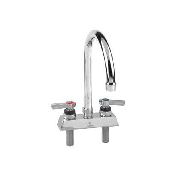 Encore Commercial Faucets Each Encore KL45-4102-RE1 4" OC Wall Mount Faucet Ceramic Valves with 6" Rigid Gooseneck Spout | Denson CFE