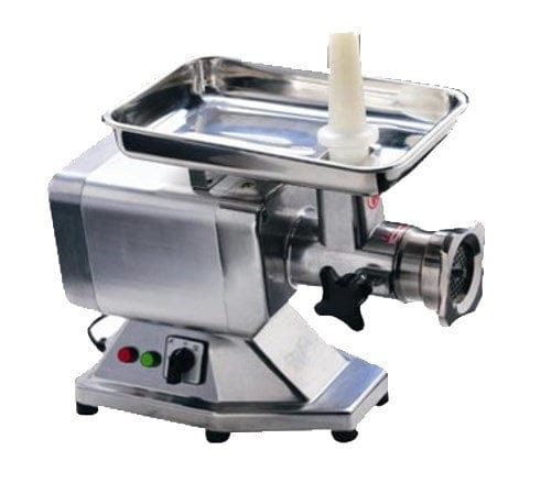 Eurodib Meat Processing Each Meat Grinder, anodized aluminum alloy and stainless steel. acid, salt and rust resistant., waterproof and emergency stop switch, 5mm & 8mm plates, (2) blades, #22 hub, 660 lbs/hour production, 1.5 HP, 1.1kW, 110v/60/1-ph, NEMA 5-15P