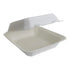 EZGO Essentials Case EFCO1991-D Sugarcane 1 Compartment Take-Out Container 9" x 9" x 3" - 200/Case, Biodegradable & Eco-Friendly | Denson CFE