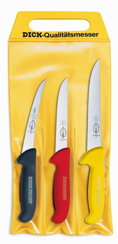 F.Dick Smallwares Each F.Dick 8255100 ErgoGrip Knife Set "Deboning Championship" (3 Pcs) | Denson CFE