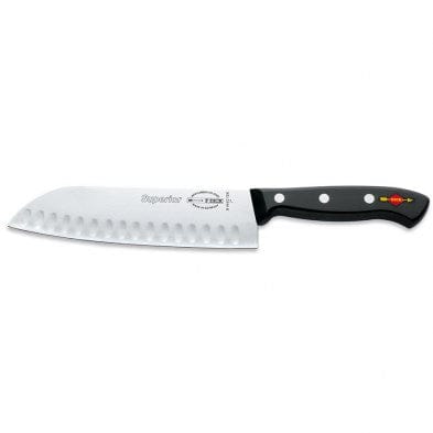 F.Dick Smallwares Each F.Dick 8444218K Superior Santoku Knife Kullenschliff Black 7" | Denson CFE
