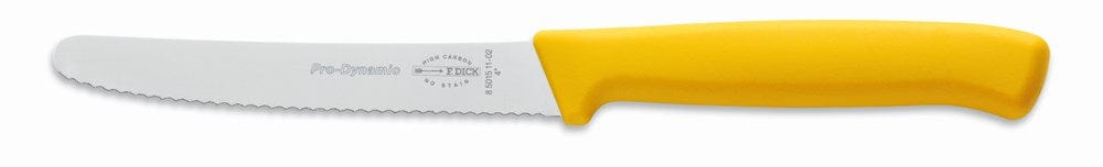 F.Dick Smallwares Each F.Dick 850151102 ProDynamic Utility Knife Serrated Yellow 4.5" | Denson CFE