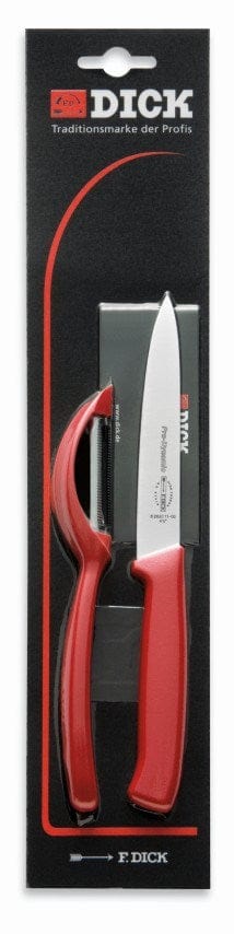 F.Dick Smallwares Each F.Dick 857001003 ProDynamic Knife Set with Peeler Red (2 Pcs) | Denson CFE