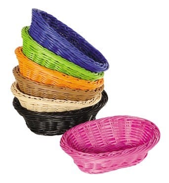 G.E.T. Enterprises Food Service Supplies Each G.E.T. WB-1503-N 9 in x 6.75 in Oval Basket, 2.5 in Deep - Plastic | Denson CFE