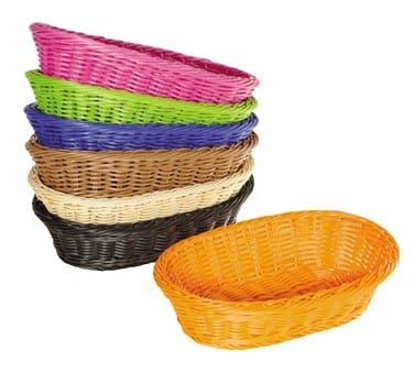 G.E.T. Enterprises Food Service Supplies Each G.E.T WB-1505-N 11.75" x 8" Oval Basket, 3" Deep - Modified Weave | Denson CFE