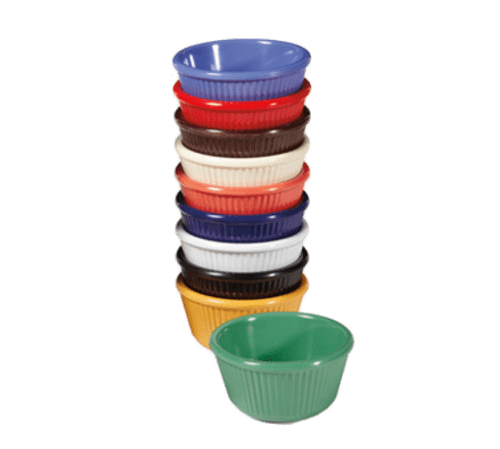 G.E.T. Enterprises Unclassified Dozen G.E.T RM-401-W 4 Oz. 3.25" Fluted Ramekin 1.75" Deep | Denson CFE
