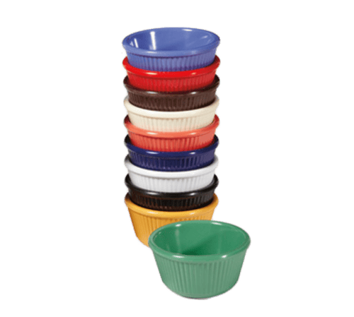 G.E.T. Enterprises Unclassified Dozen G.E.T RM-401-W 4 Oz. 3.25" Fluted Ramekin 1.75" Deep | Denson CFE