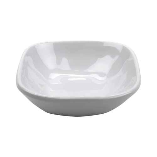 G.E.T. Enterprises Unclassified Dozen G.E.T SB-5-AM-W Curved Square Bowl, 7 1/4" Sq. x 3 1/4" H., 40 Oz., Viva, White w/ Black Trim | Denson CFE