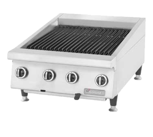 Garland Canada Commercial Cooking Equipment Each Garland GTBG24-AR24 24" Countertop Charbroiler w/ Cast Iron Grates – Manual Controls, Natural Gas | Denson CFE