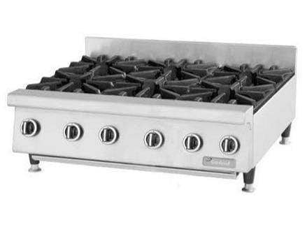 Garland Canada Commercial Cooking Equipment Each Garland GTOG36-6 36" Gas Hotplate w/ (6) Burners & Manual Controls, Natural Gas