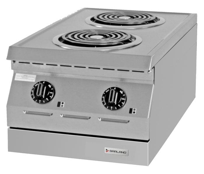 Garland Canada Commercial Restaurant Ranges Each Garland ED-15H 15” Wide Electric Countertop Hot Plate With Two Burners - 208V, 1-Ph, 4.2kW