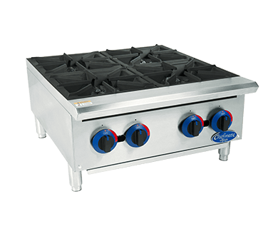 Globe Commercial Restaurant Ranges Each Globe C24HT Chefmate 24" Stainless Steel Gas Hot Plate - 100,000 BTU
