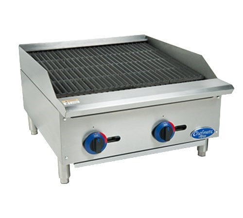 Globe Food Equipment Commercial Grills Each Globe C24CB-SR Chefmate 24? Wide Gas Charbroiler With Stainless Steel Radiants And Adjustable Grates - 75,000 BTU
