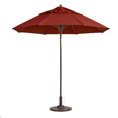 Grosfillex Essentials Each Grosfillex 98318231 Windmaster 7 1/2' Terra Cotta Fiberglass Umbrella with 1 1/2" Aluminum Pole | Denson CFE