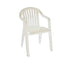 Grosfillex Essentials Each Grosfillex US282304 Miami White Lowback Stacking Resin Armchair - Outdoor Use, UV Resistant | Denson CFE