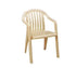 Grosfillex Essentials Each Miami Lowback Stacking Armchair, designed for outdoor use, open