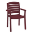 Grosfillex Furniture Each Grosfillex US119067 Acadia Bordeaux Classic Stacking Resin Outdoor Armchair | Denson CFE