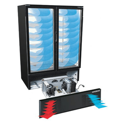 Habco Manufacturing Refrigeration & Ice Each Habco – ESM49HCTD 54" 10-Shelf Double Swing Glass Door Refrigerated Merchandiser | Denson CFE