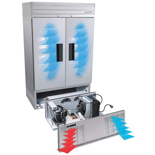 Habco Manufacturing Refrigeration & Ice Each Habco – SE46HCSX 47” Bottom Mount Solid 2-Door Reach-In Refrigerator | Denson CFE