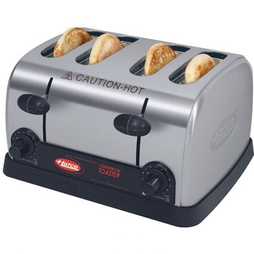 Hatco Commercial Toasters Each Hatco TPT-120 Stainless Steel 4-Slot Pop-Up Toaster with 1.25" Wide Self-Centering Slots, 120V 1440 Watts | Denson CFE