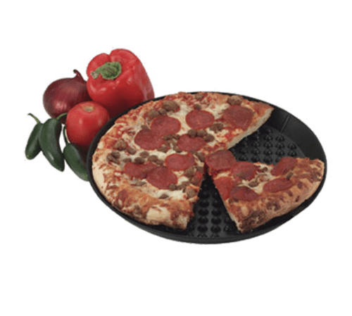 HS Inc. Pizza Plate Each Pizza Pleezer 14" Microwavable Pizza Plate - Charcoal | Denson CFE