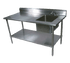 John Boos & CO. Commercial Work Tables and Stations Each Work Table, 60",W x 30",D, 16/300 stainless steel top wi