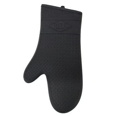 John Ritzenthaler Company Essentials Each Ritz RZS685BK17 17" Conventional Oven Mitt with Cotton Lining - Silicone, Black | Denson CFE