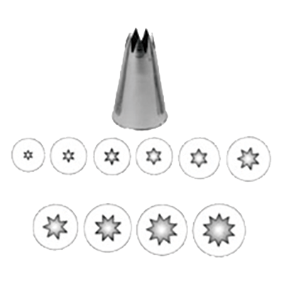 Johnson & Rose Canada Clearance Items Each Johnson & Rose 428 Cake Decorating Tube, Star, Size 8, Stainless Steel | Denson CFE