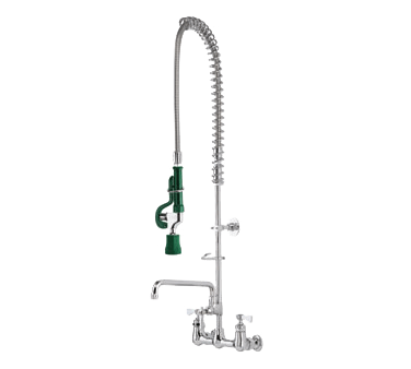 Krowne Metal Equipment Each Krowne 17-109WL Wall Mount Pre-Rinse Faucet – 36” Height, Commercial Pre-Rinse Unit | Denson CFE