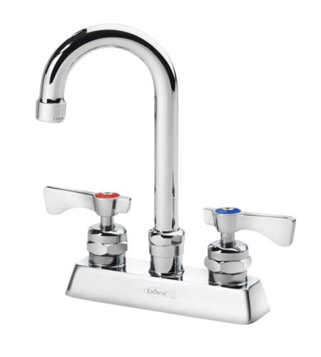 Krowne Metal Unclassified Each Krowne 15-325L – Royal Series 4" Center Deck Mount Faucet, 3-1/2" Gooseneck Spout | Denson CFE