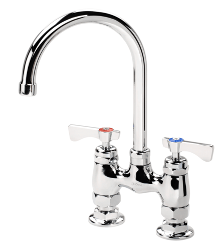 Krowne Metal Unclassified Each Krowne 15-401L - Royal Series 4" Center Raised Deck Mount Faucet, 6" Gooseneck Spout, Low Lead | Denson CFE