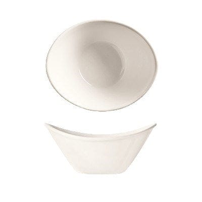Libbey Glass Dinnerware Dozen Libbey INF-100 7 oz Oval Porcelain Bowl, Bright White, Infinity | Denson CFE