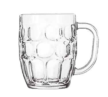 Libbey Glass Drinkware 2 Doz Libbey 5355 Dimple Stein Beer Mug, 19-1/4 oz., (H 4-7/8"; T 3-5/8";