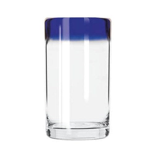 Libbey Glass Drinkware Case of 1 Doz Libbey 92303 Cooler Glass 16 Oz. With Cobalt Blue Rim | Denson CFE