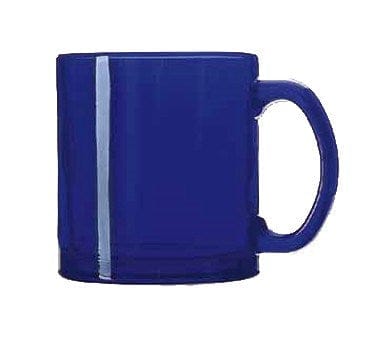 Libbey Glass Drinkware Dozen Libbey 52138 Coffee Mug, 13 oz., cobalt, (H 3-3/4";; T 3-3/8";; B 3-3