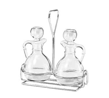 Libbey Glass Tabletop & Serving Each Libbey 80371 Cruet Set, 3 Piece, 2 Glass Cruets with Stoppers, Wire Rack | Denson CFE
