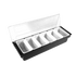 Magnum Bar Supplies EA Magnum MAG7936 Condiment Server 3 X 1 Quart White Insulated Black Body Clear Top | Denson CFE