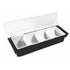Magnum Bar Supplies Each Magnum MAG7934 Condiment Server 4 X 1.5 Pint White Inside Black Body Clear Top | Denson CFE