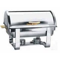 Magnum Chafers & Buffetware EA Magnum MA9600 8 Quart Roll Top Chafer Stainless Steel With Gold Accents | Denson CFE