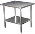 Magnum Commercial Work Tables and Stations Each Magnum MAWTS3036 Worktable Stainless Steel 30 Inches Deep X 36 Inches Long X 35 Inches High | Denson CFE